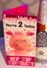 Load image into Gallery viewer, Girls 2nd Piggy Birthday Card
