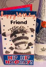 Load image into Gallery viewer, Happy Birthday Friend Zebra Birthday Card
